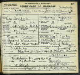 Marriage Certificate Agavni and Leon 1921 square.jpg