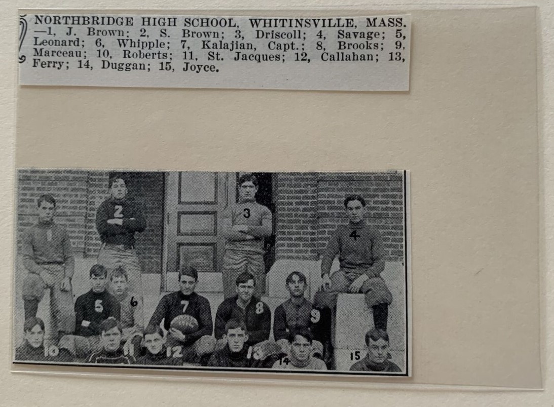 1906 Northbridge High School Football photo #7 Kalajian.jpg