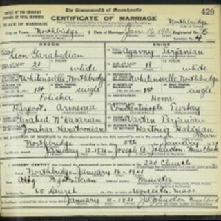 33 Marriage Certificate Agavni and Leon 1921 square.jpg